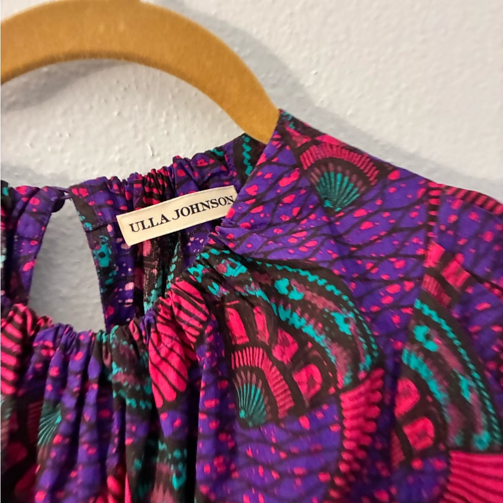 Ulla Johnson Purple and Pink Patterned Dress - image 4